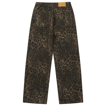 Aidase Vintage Leopard Jeans Men Hip Hop Streetwear Harajuku Hip Hop Baggy Jeans Trousers Retro Denim Pants aidase-shop